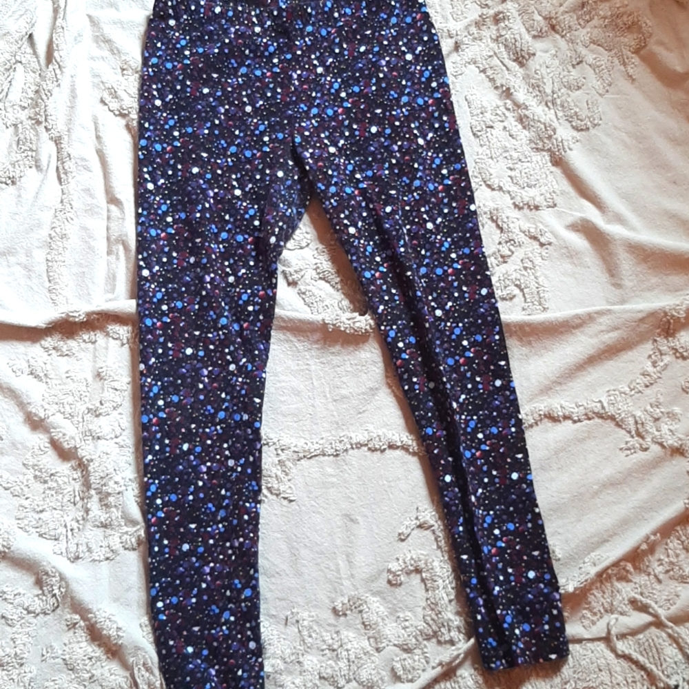 colored leggings, size 14 in girls